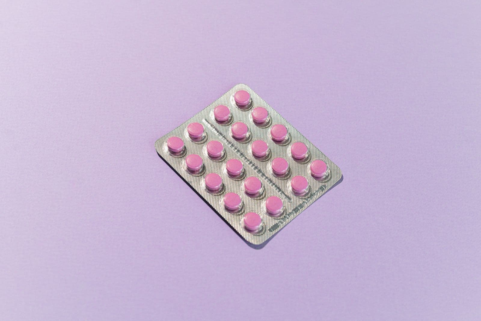 A blister pack of oral contraceptive pills