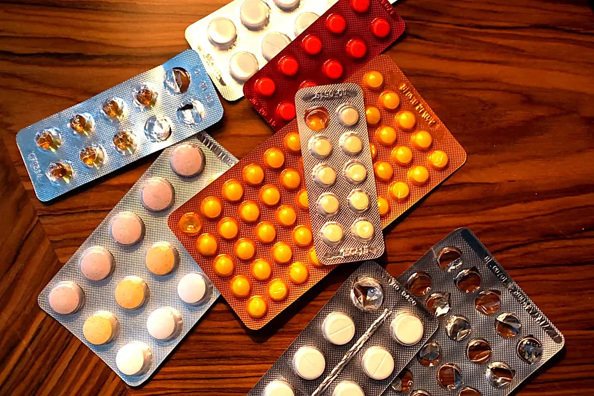 Blister packs of prescription medicines